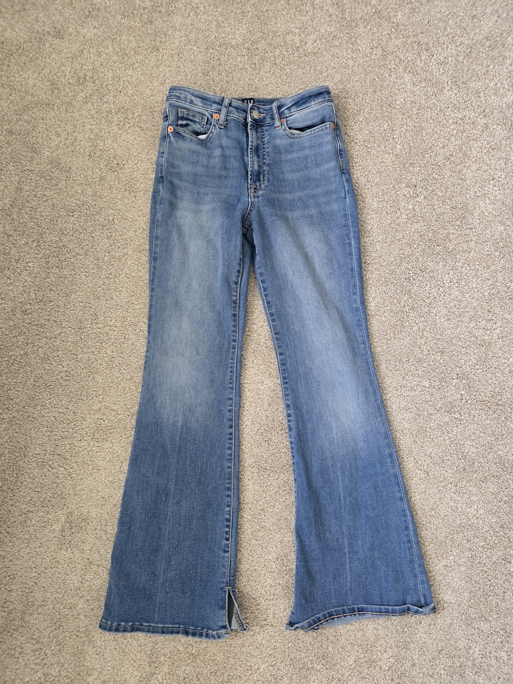 GAP Girls Medium Wash 70's Flare Jeans Sz 14